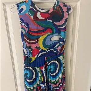 Boden Colorful Abstract Pattern Dress women’s size US 2